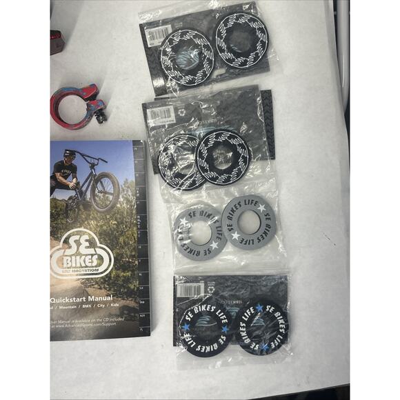 SE Bikes BMX Mix Pads, Donuts, grips, Clamp, and more New and used mix - Picture 11 of 14
